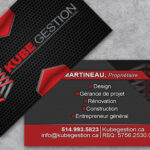 Cartes d'affaires Kube Gestion