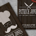 Cartes d'affaires Chef Traiteur Patrick Jones