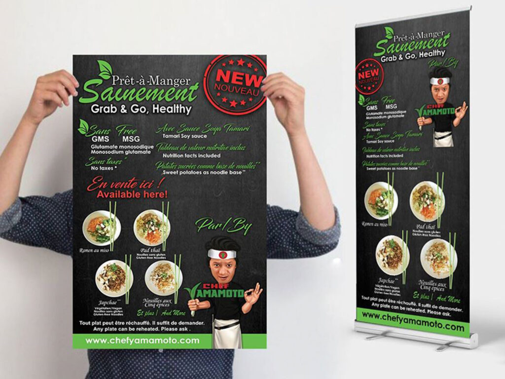 Roll up & affichette Prêt-a-manger